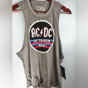 NWT Chaser AC/DC “Let There Be Rock” Tank Top | Size Large